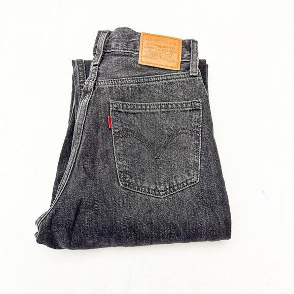 Levi's Dad Jean Charcoal Loose Fit Charcoal Black Denim Pants Size 25 - Picture 1 of 9